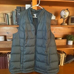 J. Jill Moss Green  Down Vest XL
